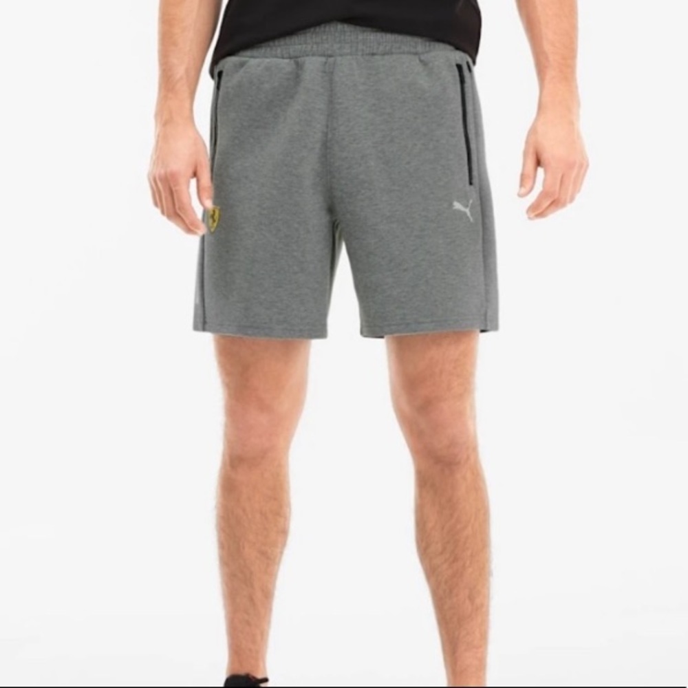 NWT Puma Scuderia Ferrari Heather Gray Sweatshorts